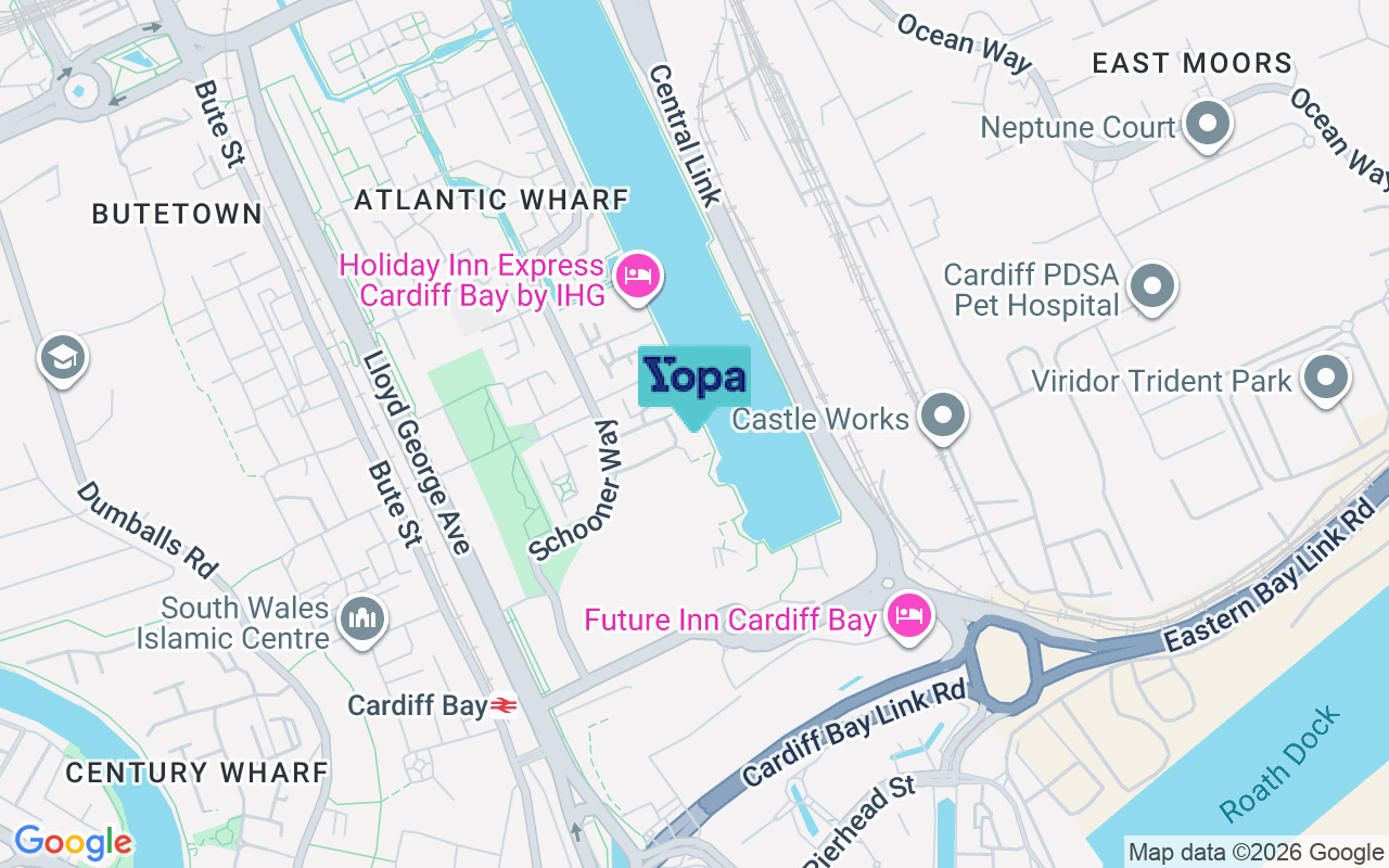 Map showing the location of CF10 4ET
