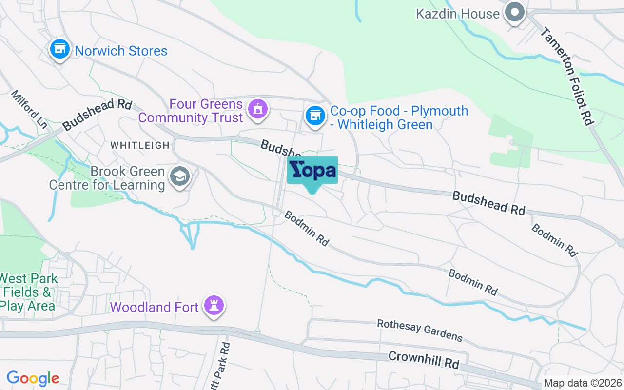 Map showing the location of PL5 4EE