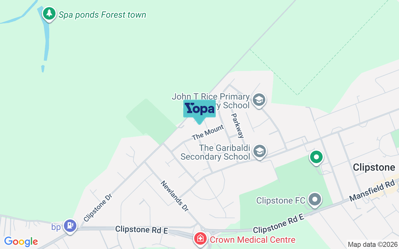 Map showing the location of NG19 0LE