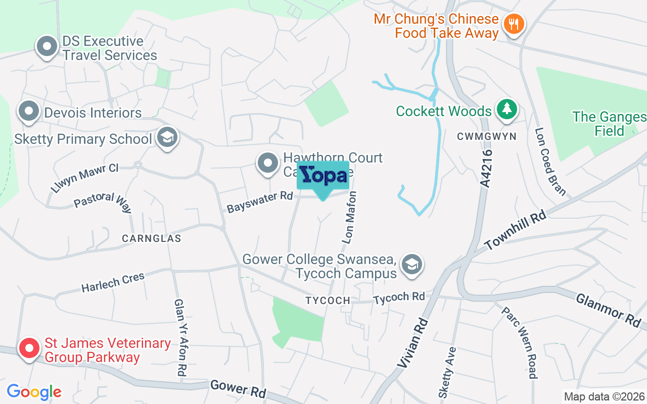 Map showing the location of SA2 9ES