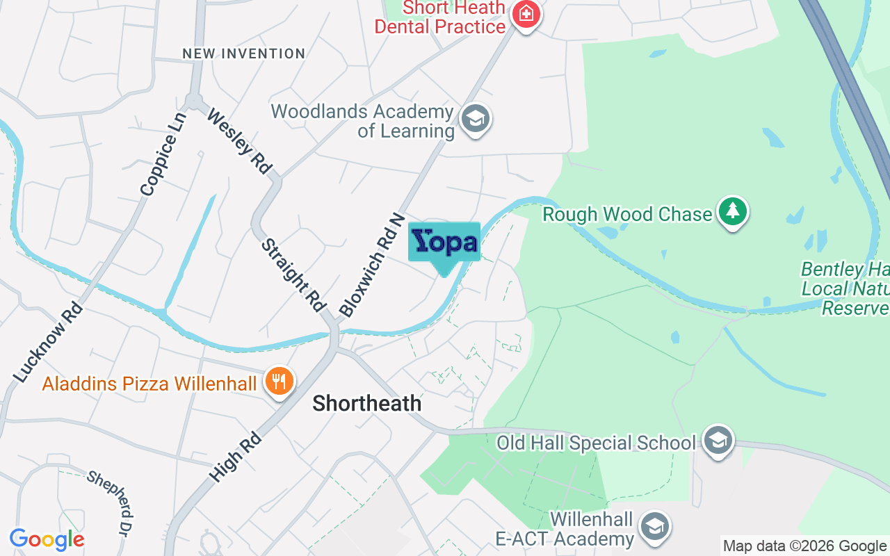 Map showing the location of WV12 5PH