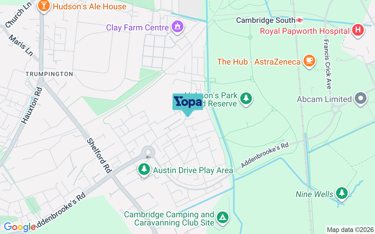 Map showing the location of CB2 9BE