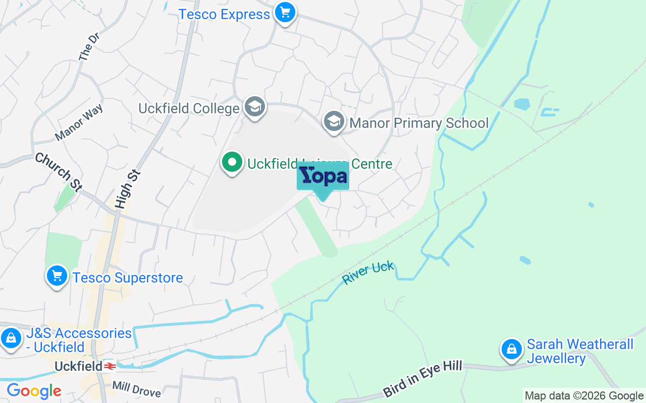 Map showing the location of TN22 1XH
