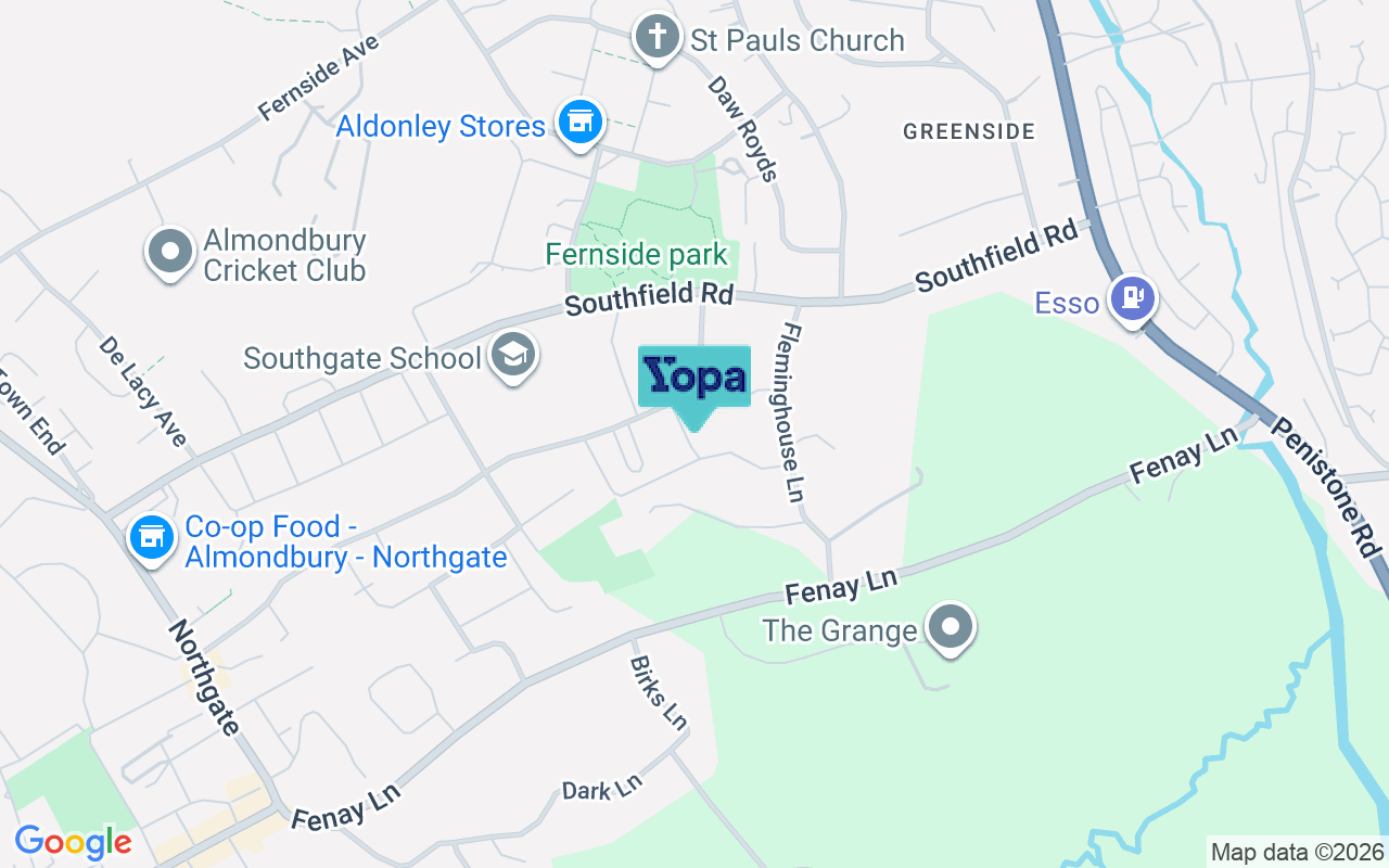 Map showing the location of HD5 8TR