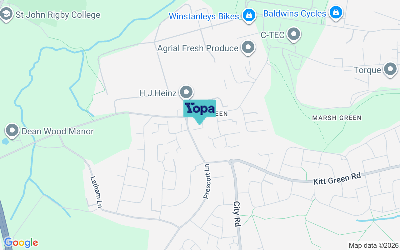 Map showing the location of WN5 0JP