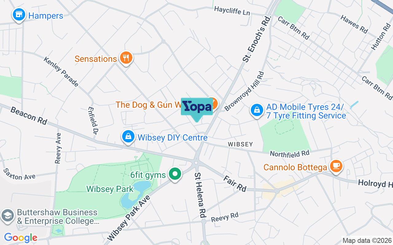 Map showing the location of BD6 3BX