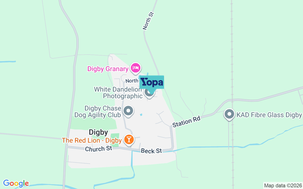 Map showing the location of LN4 3LP