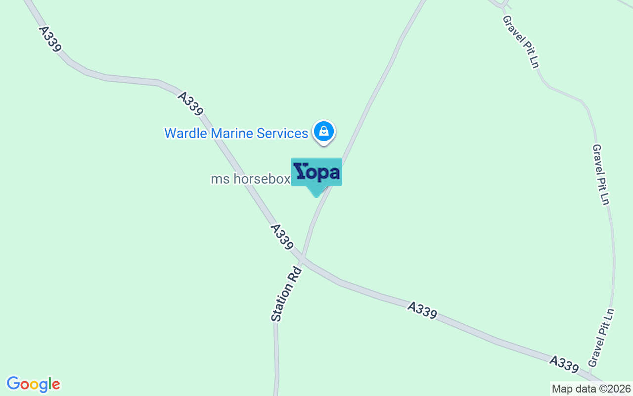 Map showing the location of GU34 5RX
