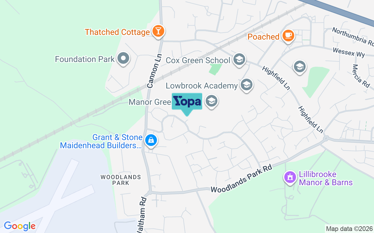 Map showing the location of SL6 3UU