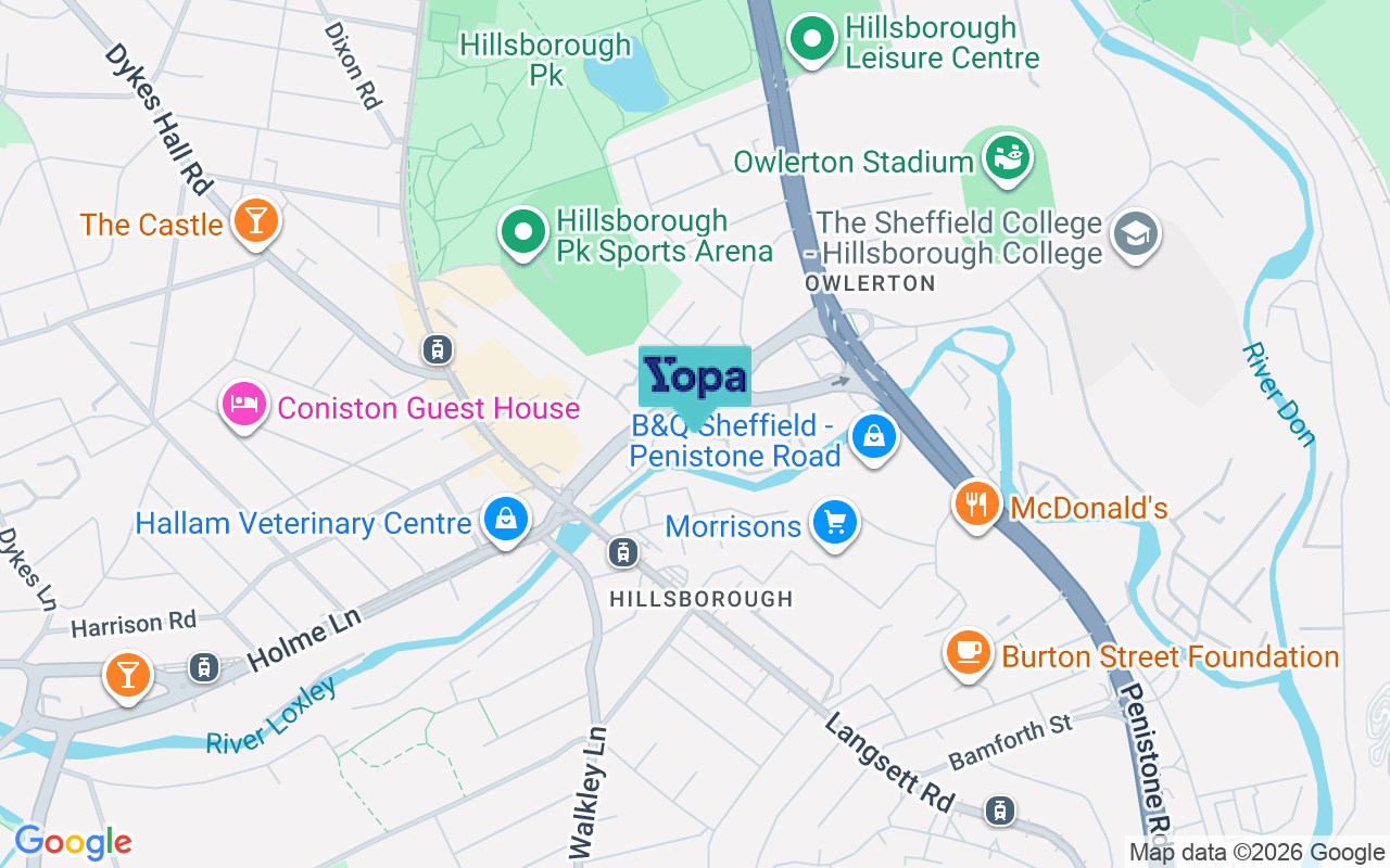 Map showing the location of S6 2BX