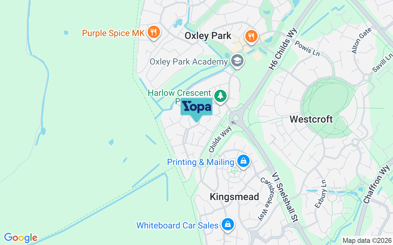 Map showing the location of MK4 4EP