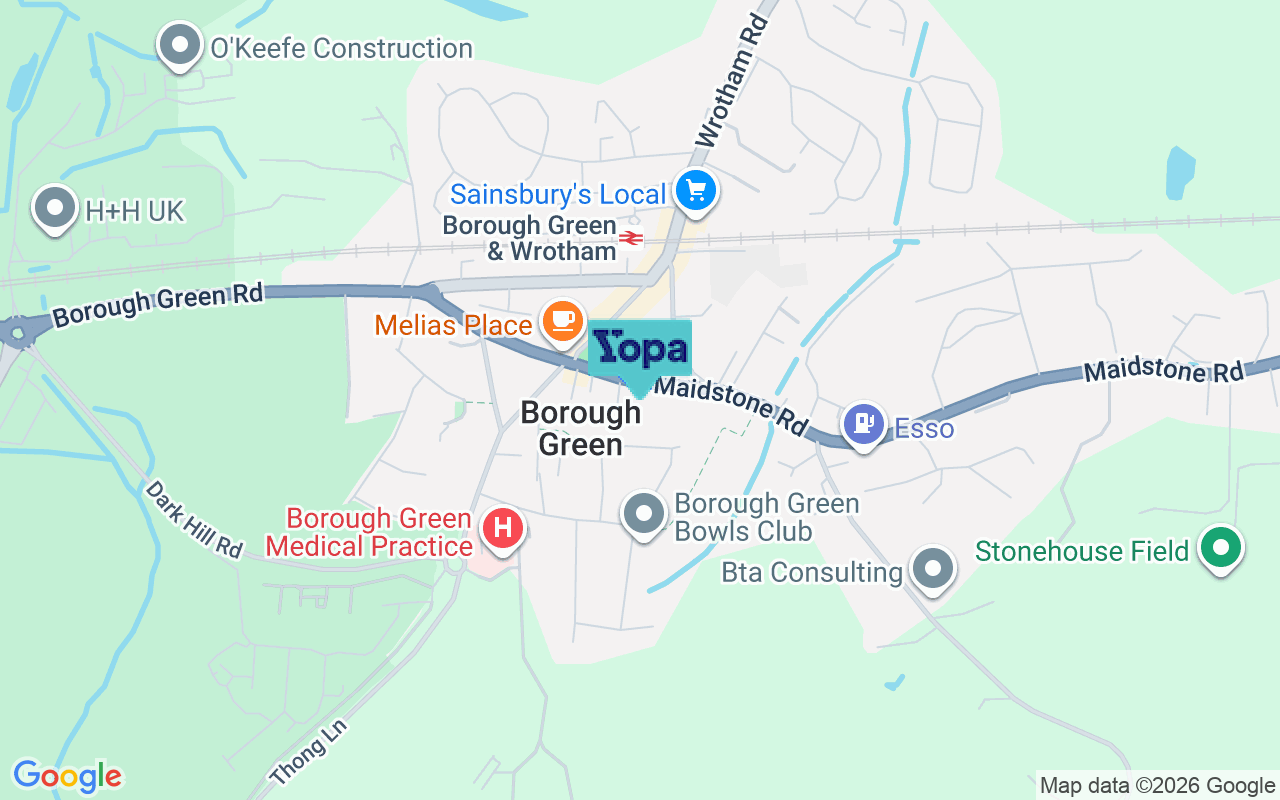 Map showing the location of TN15 8BD