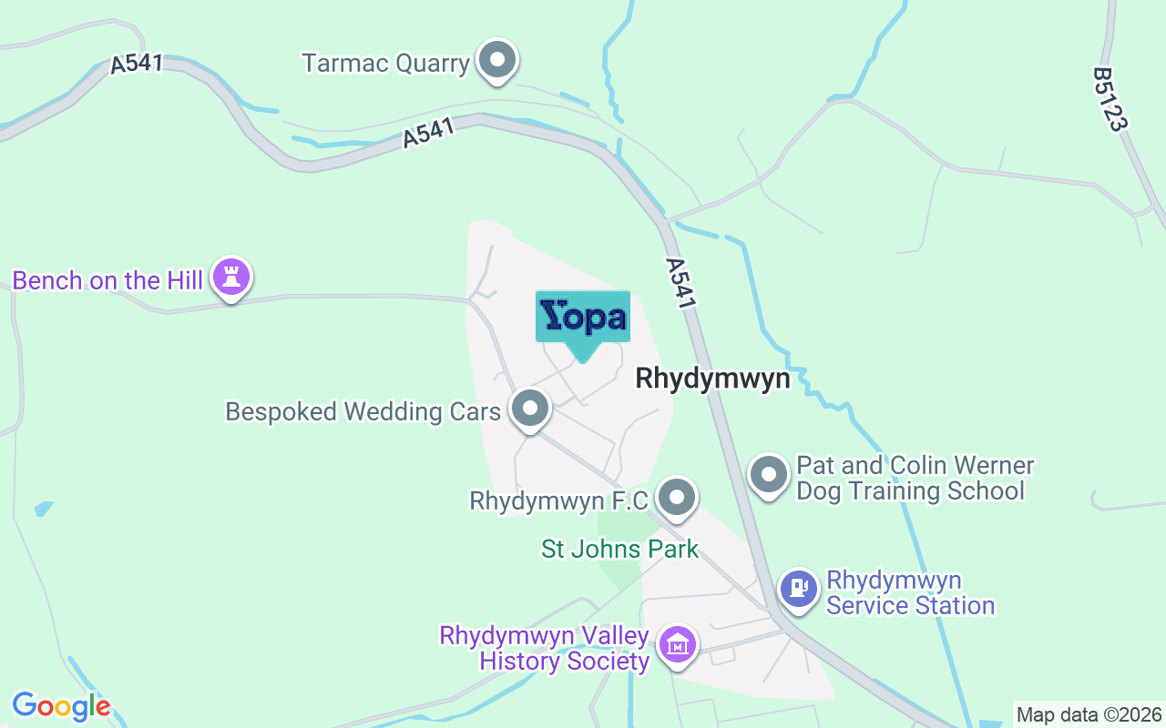 Map showing the location of CH7 5HW
