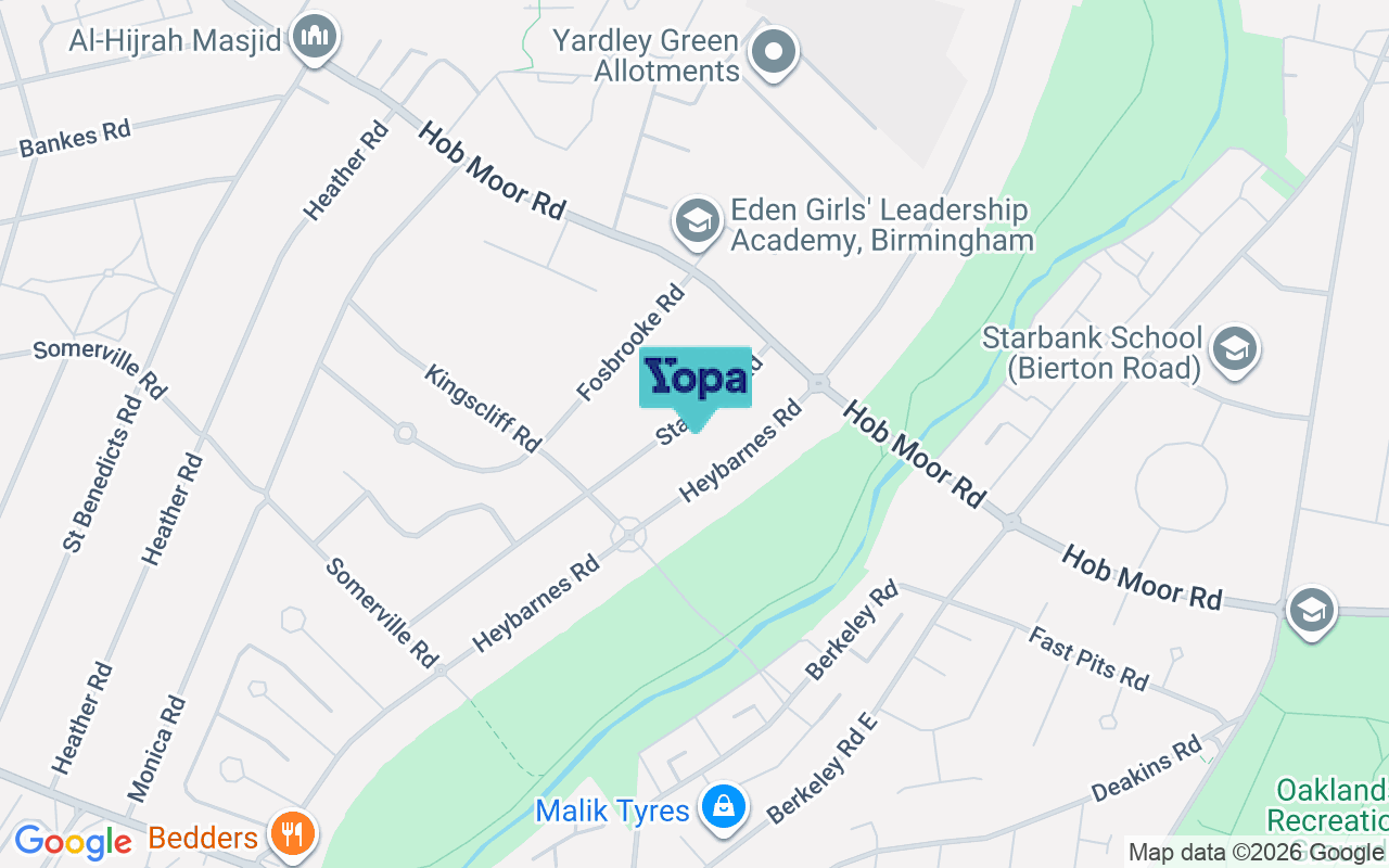 Map showing the location of B10 9LS