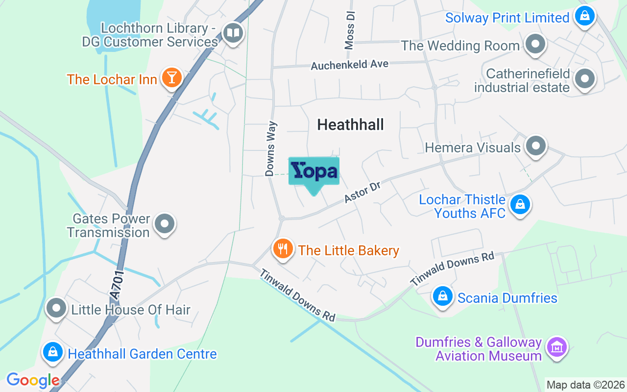 Map showing the location of DG1 3SY