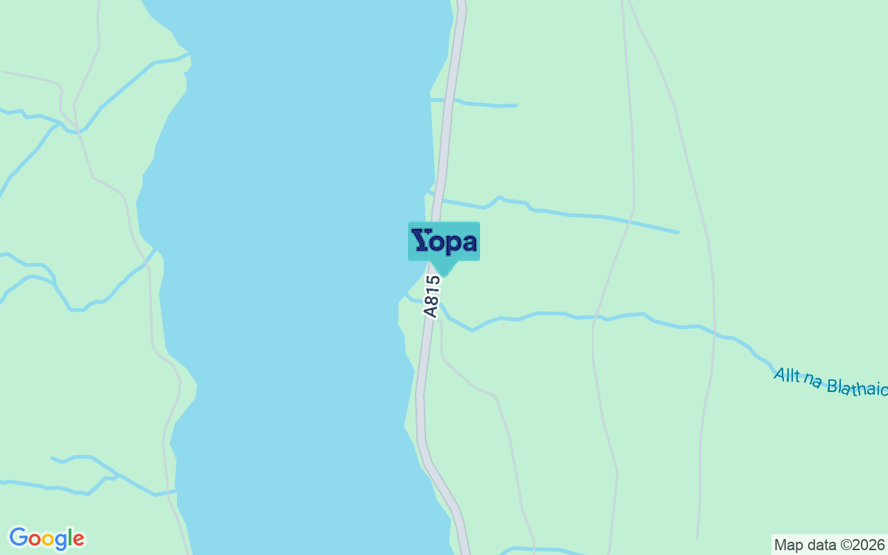 Map showing the location of PA23 8SG