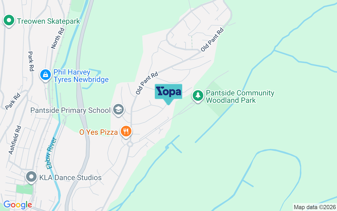Map showing the location of NP11 5DB