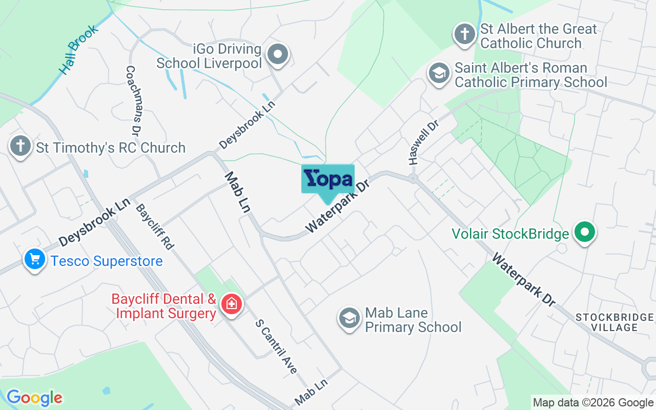 Map showing the location of L28 8AF