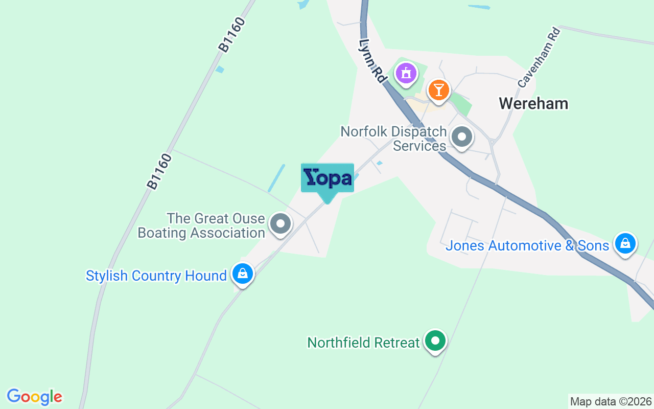 Map showing the location of PE33 9BA