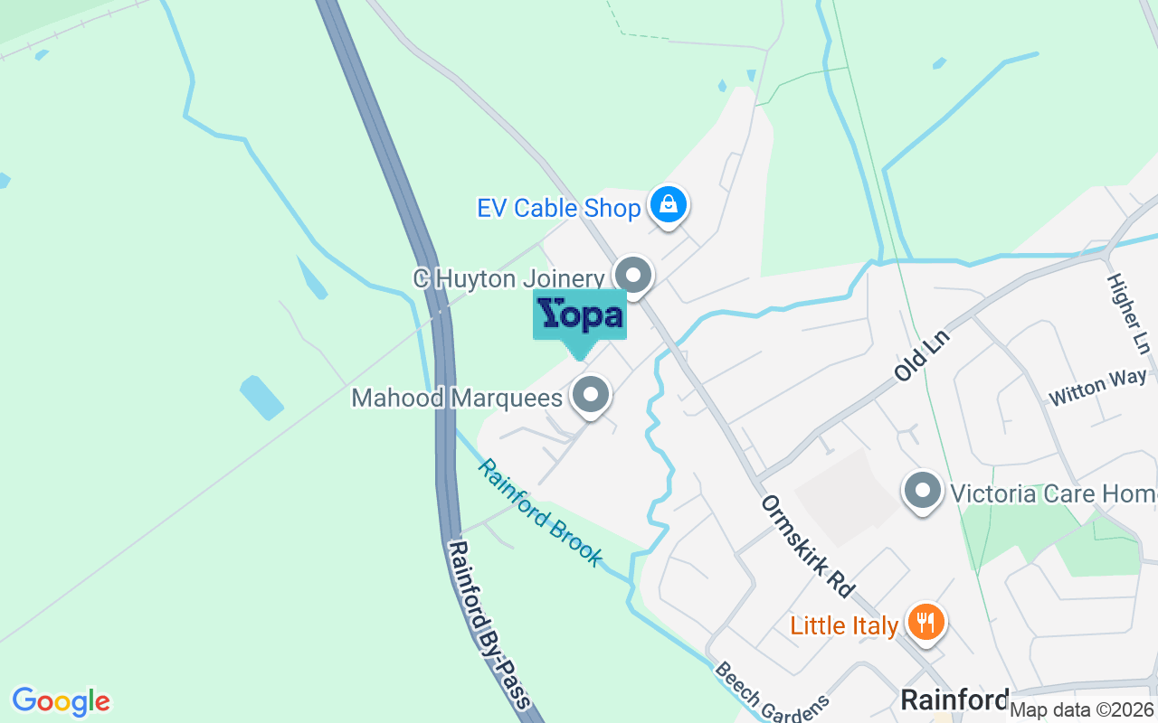 Map showing the location of WA11 8GP