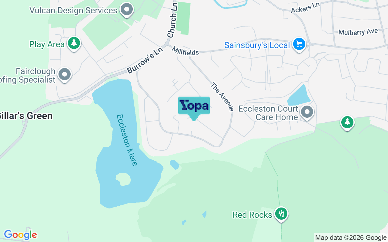Map showing the location of WA10 5NJ
