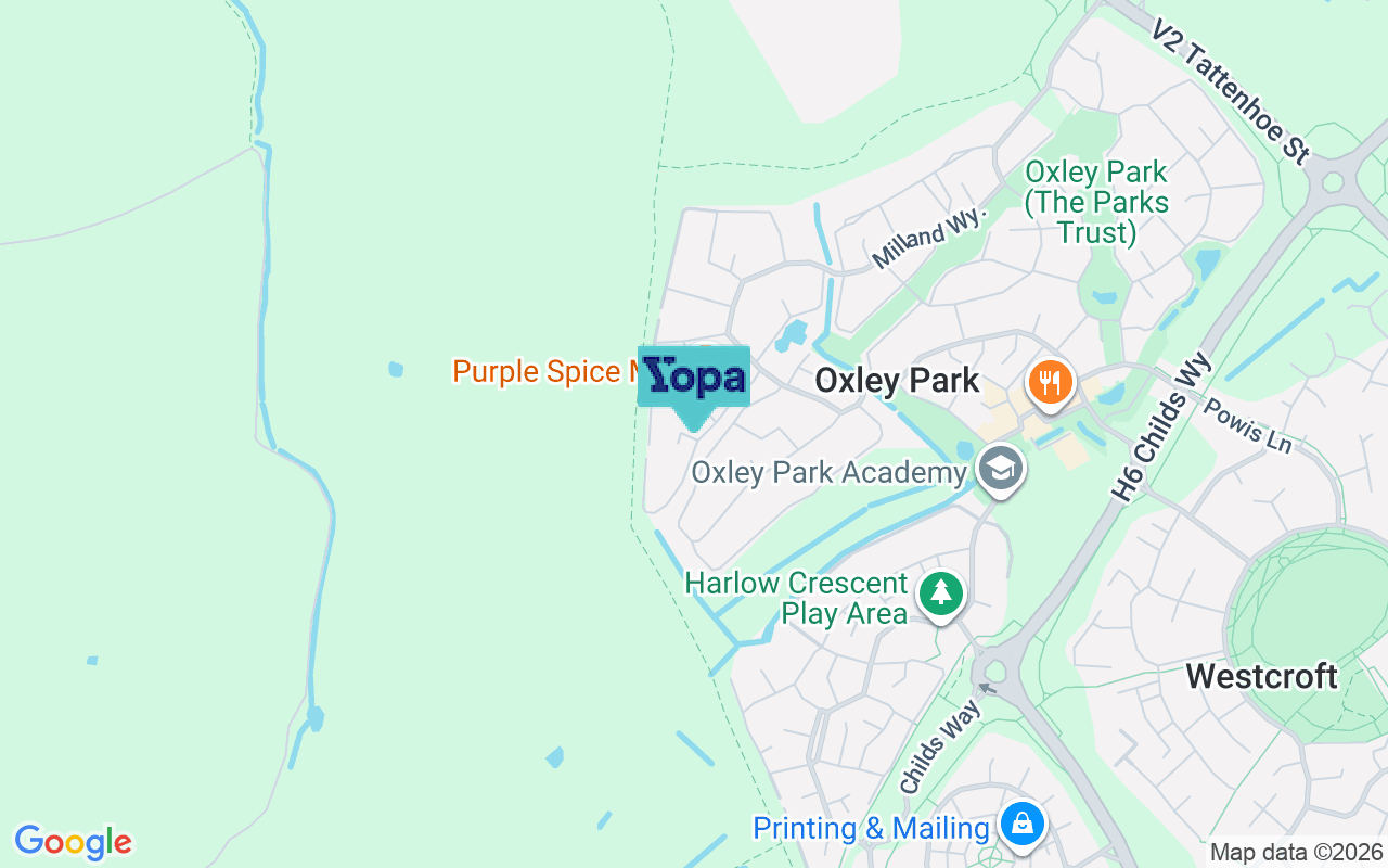 Map showing the location of MK4 4SZ