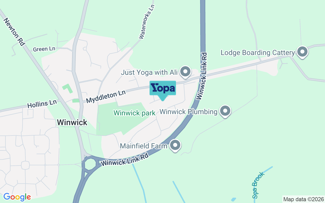 Map showing the location of WA2 8NH