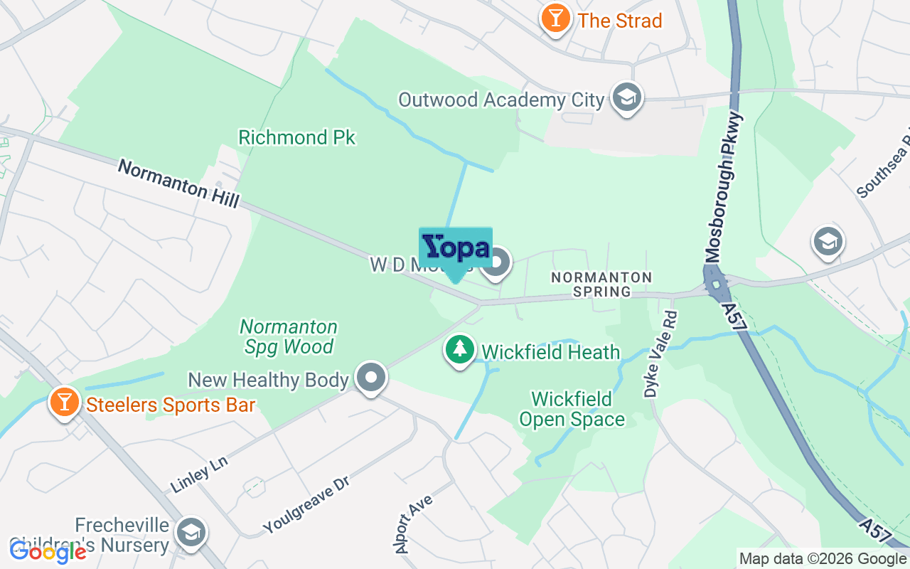 Map showing the location of S13 7BS
