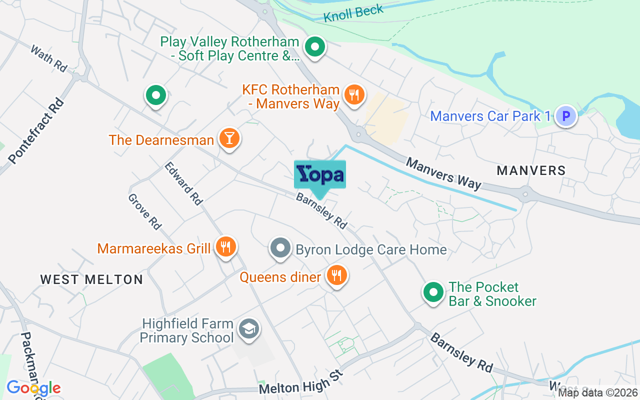 Map showing the location of S63 6DQ