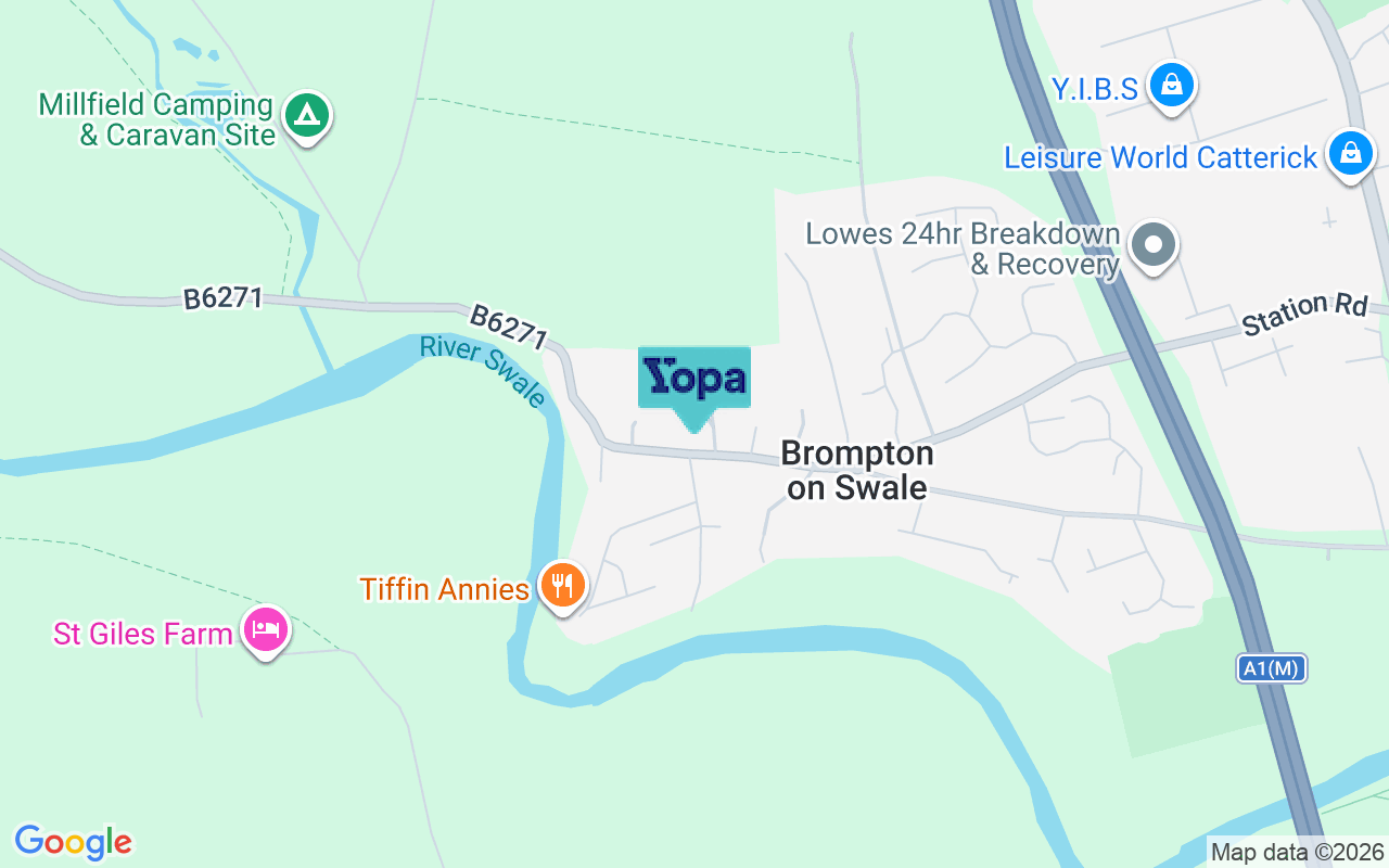 Map showing the location of DL10 7HE