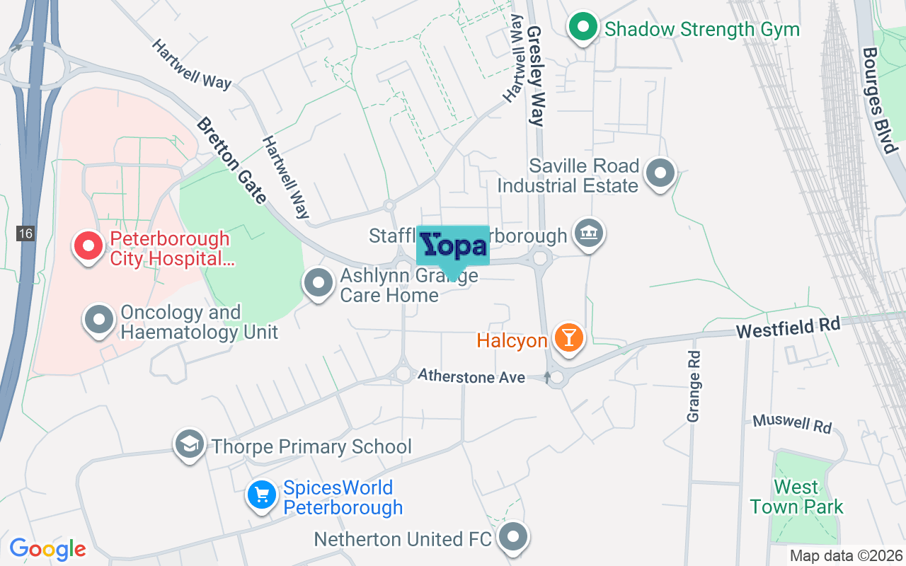 Map showing the location of PE3 7EH