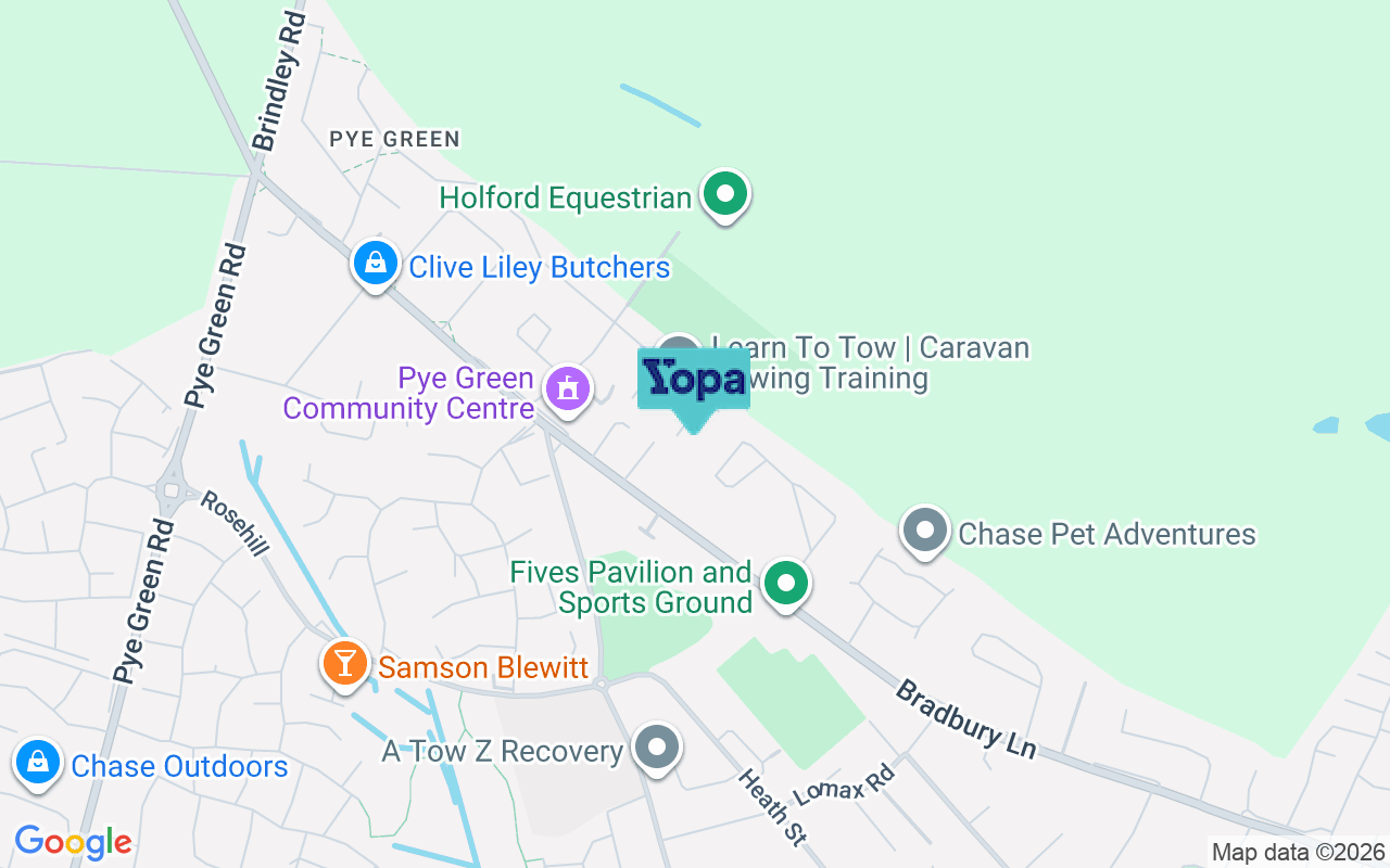 Map showing the location of WS12 4EQ