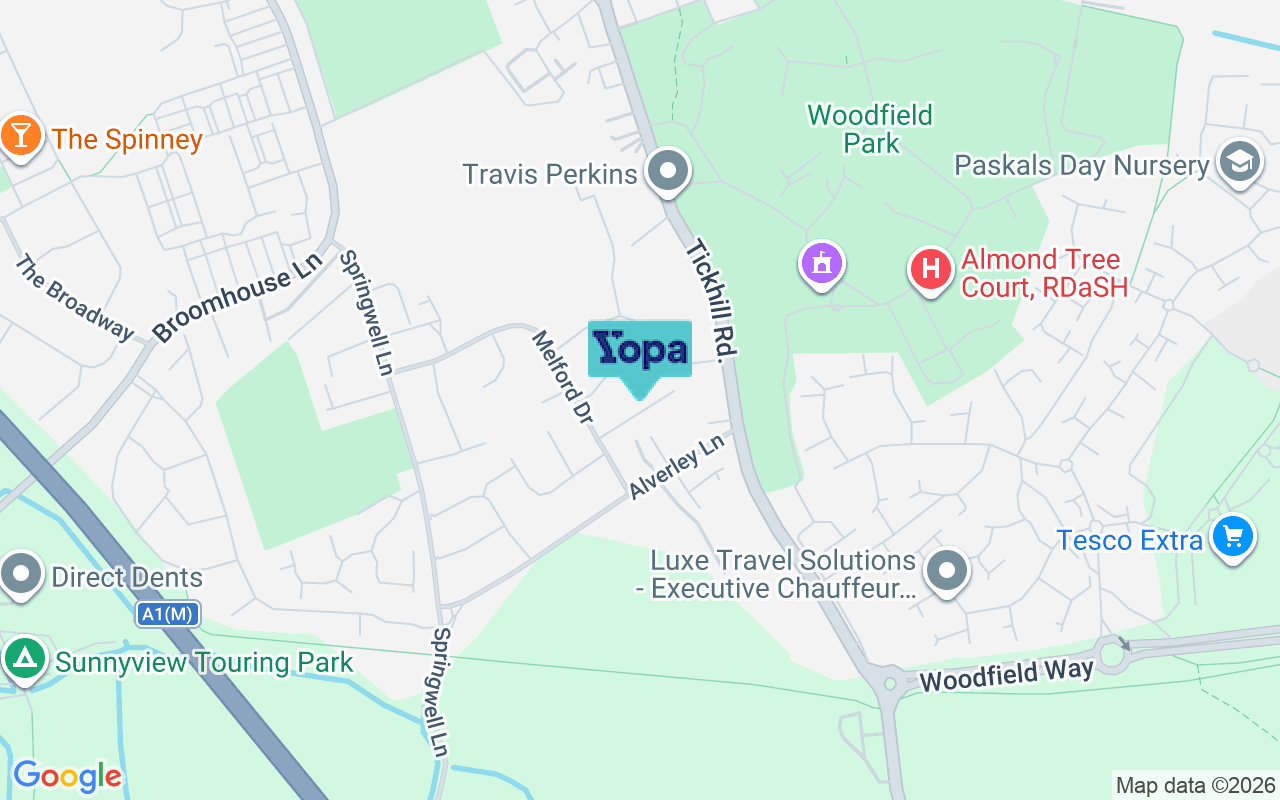 Map showing the location of DN4 9BD