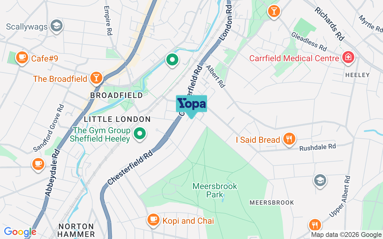 Map showing the location of S8 9FQ