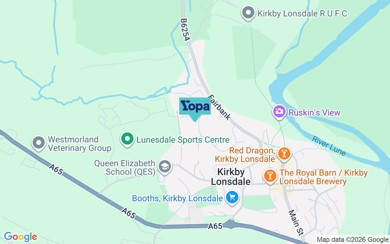 Map showing the location of LA6 2FB