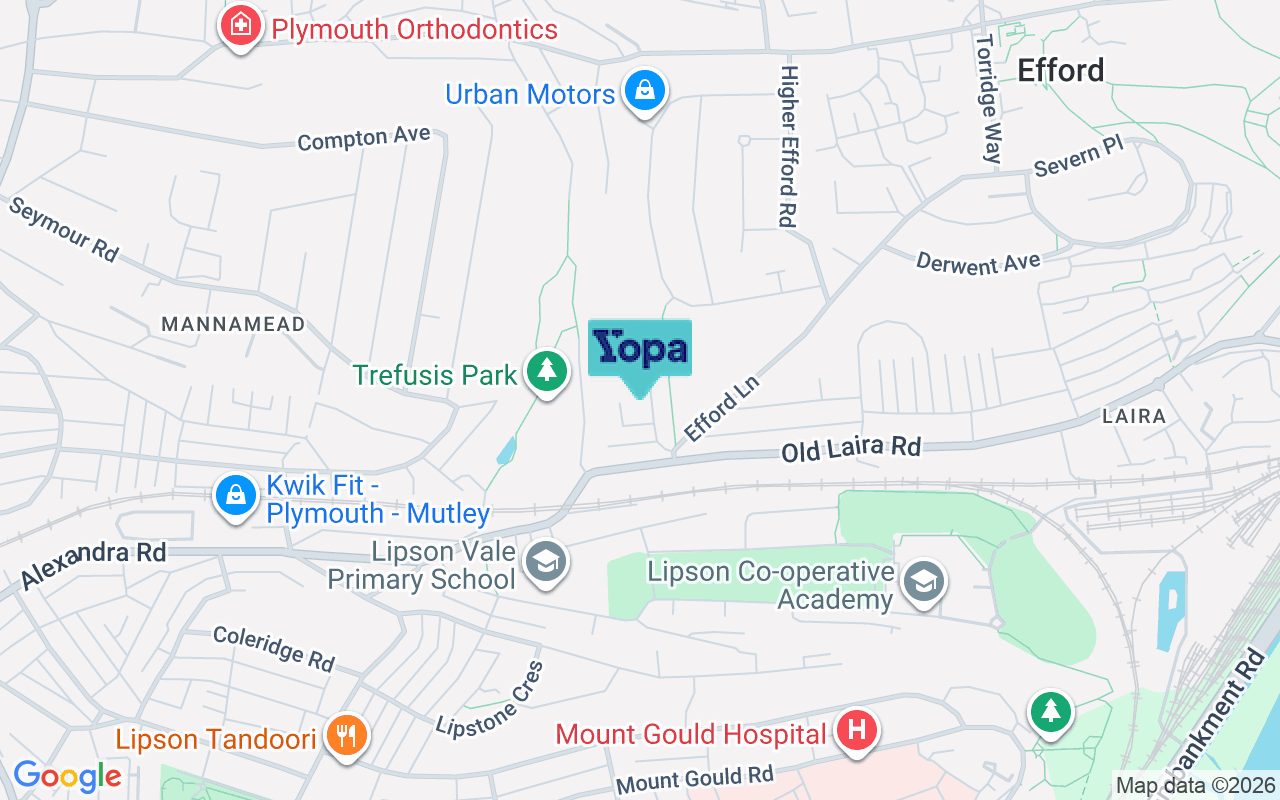 Map showing the location of PL3 6BD