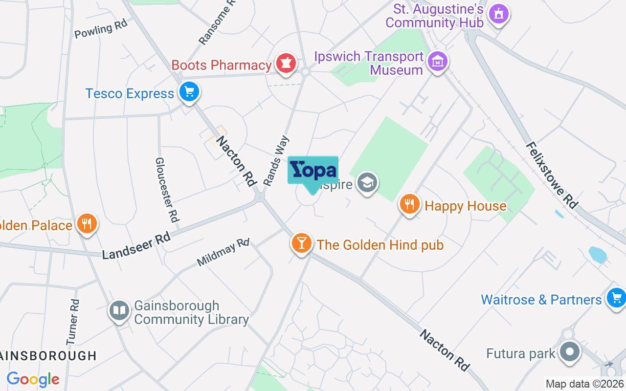 Map showing the location of IP3 9HU