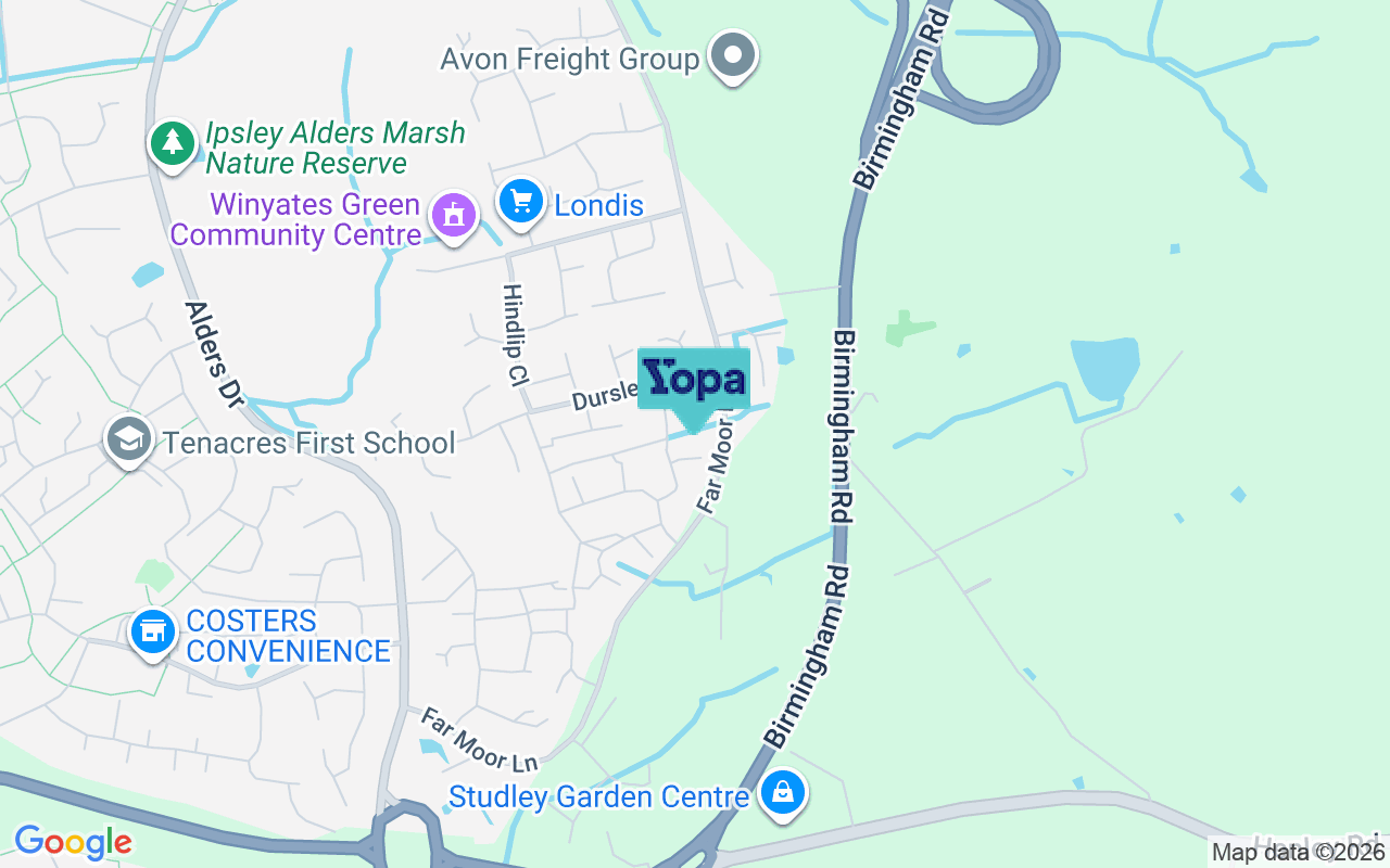 Map showing the location of B98 0QQ