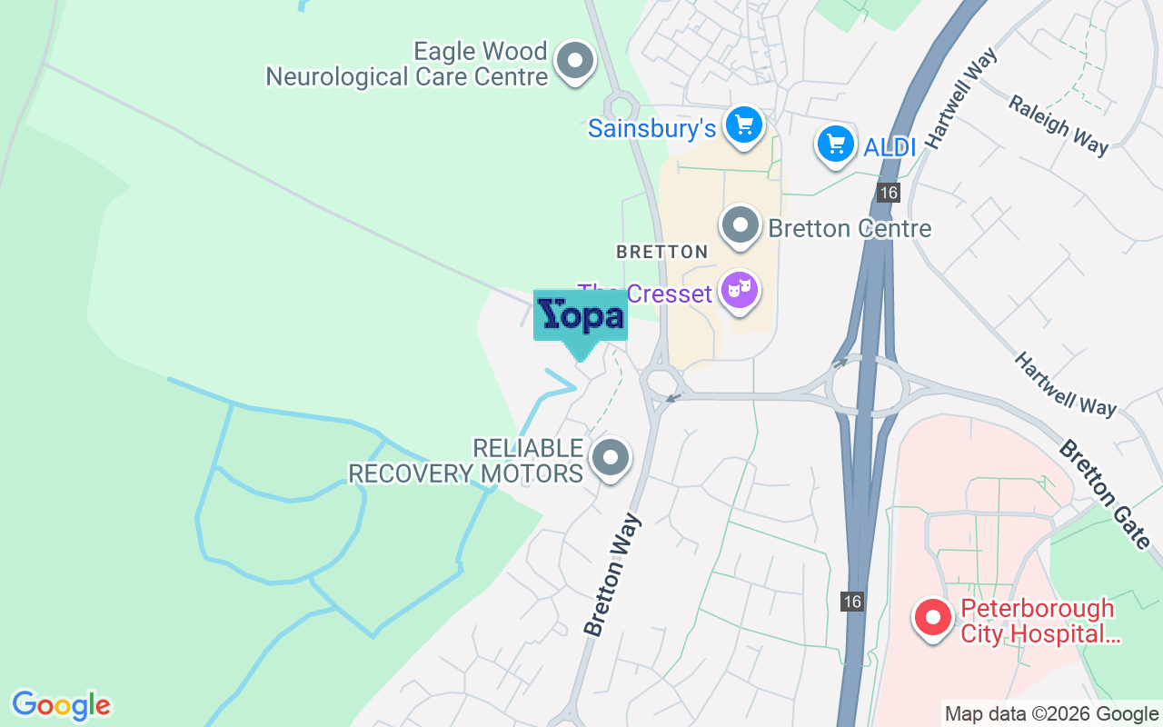 Map showing the location of PE3 9FR