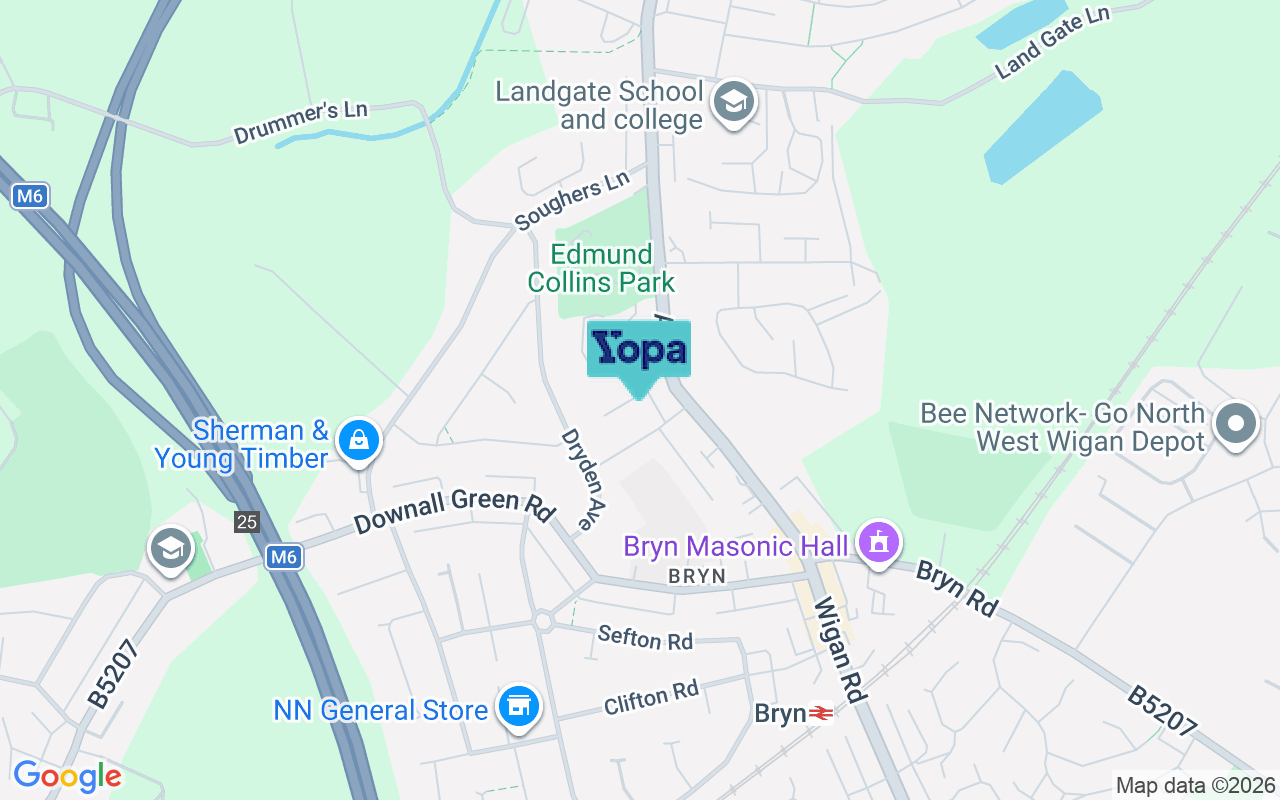 Map showing the location of WN4 0ER
