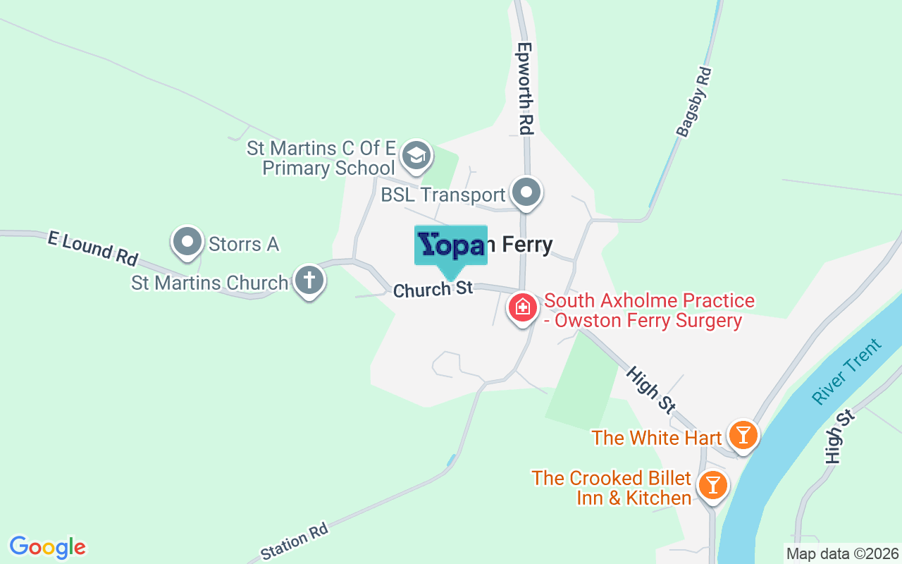 Map showing the location of DN9 1RG