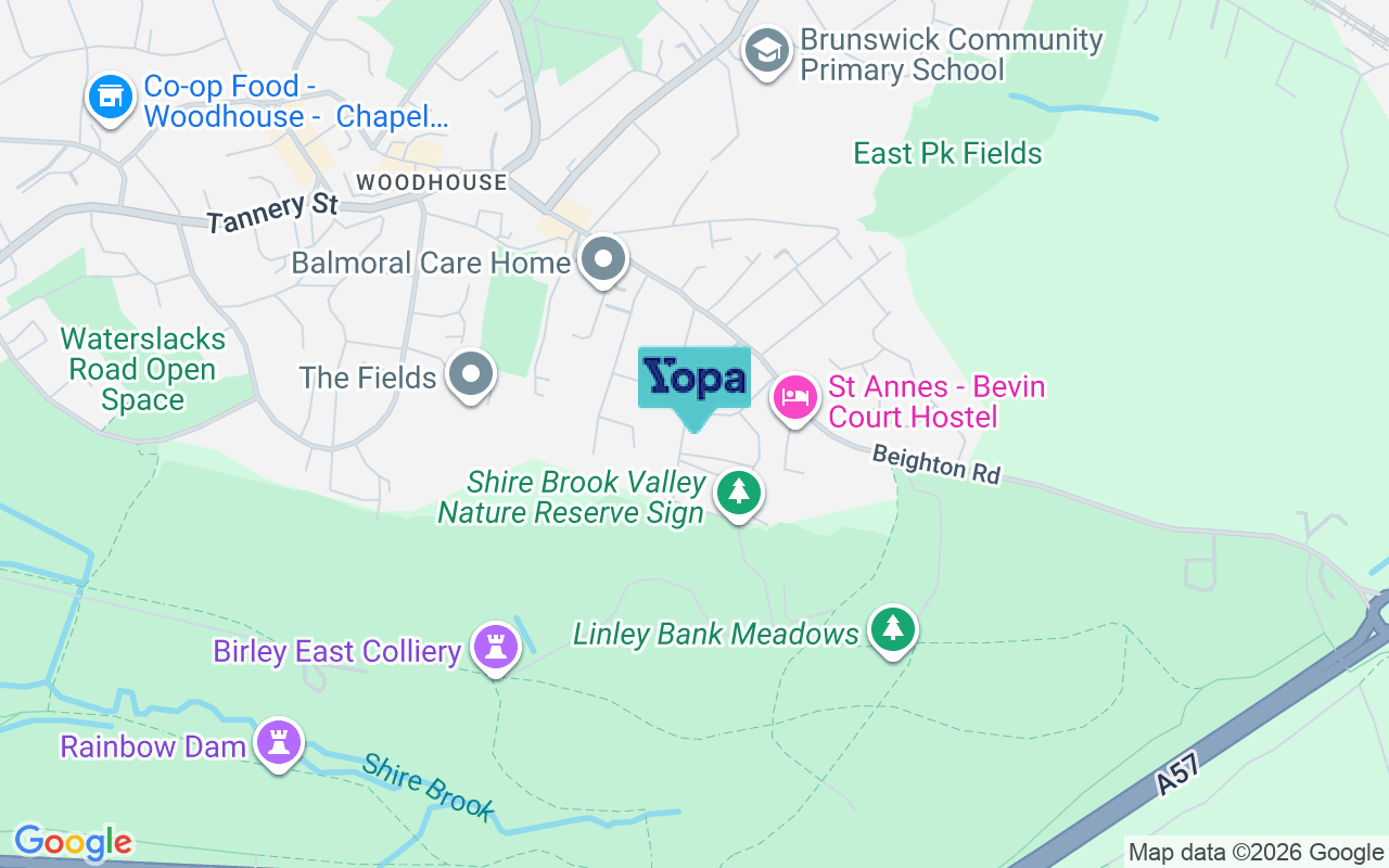 Map showing the location of S13 7AD