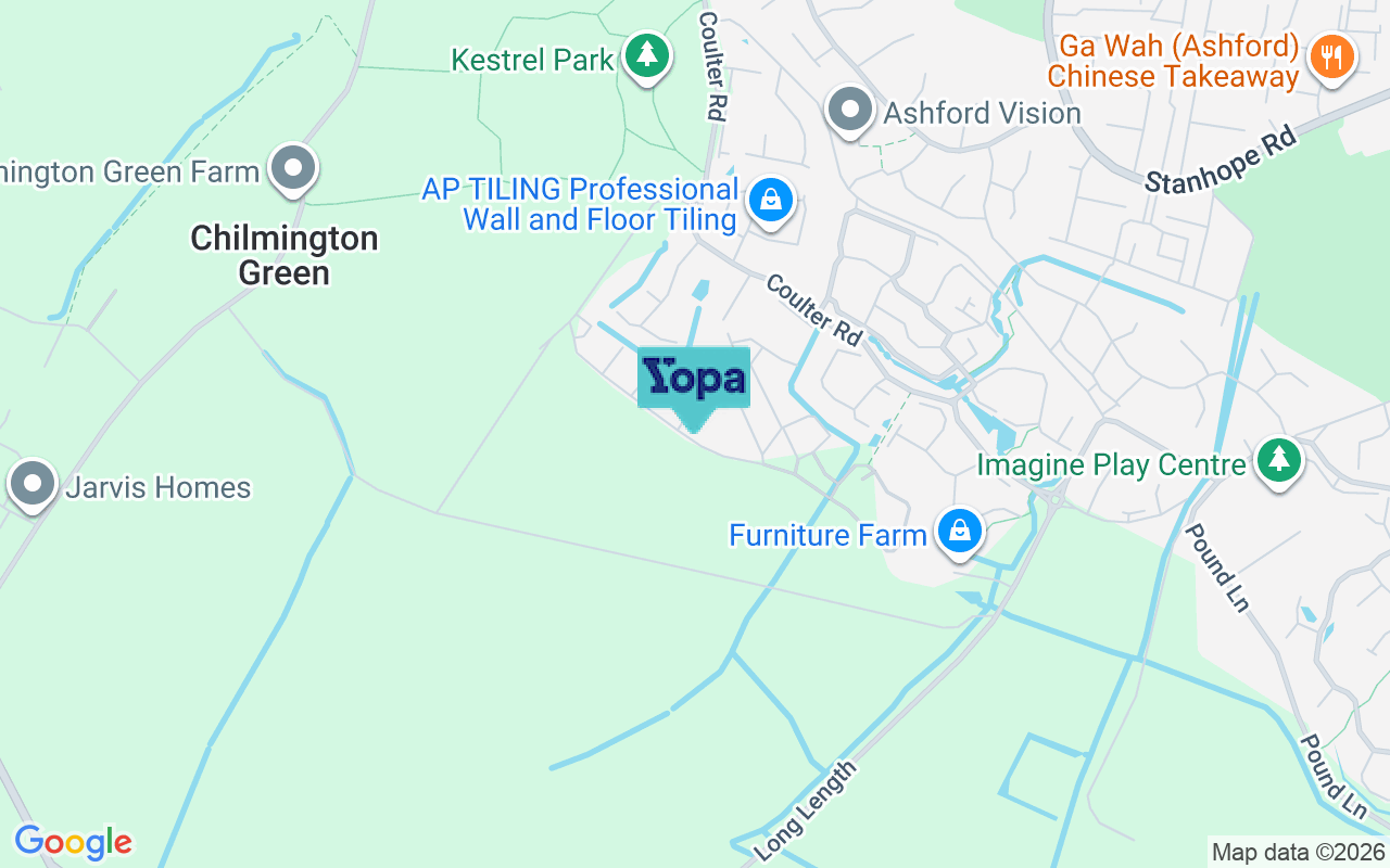 Map showing the location of TN23 3TR