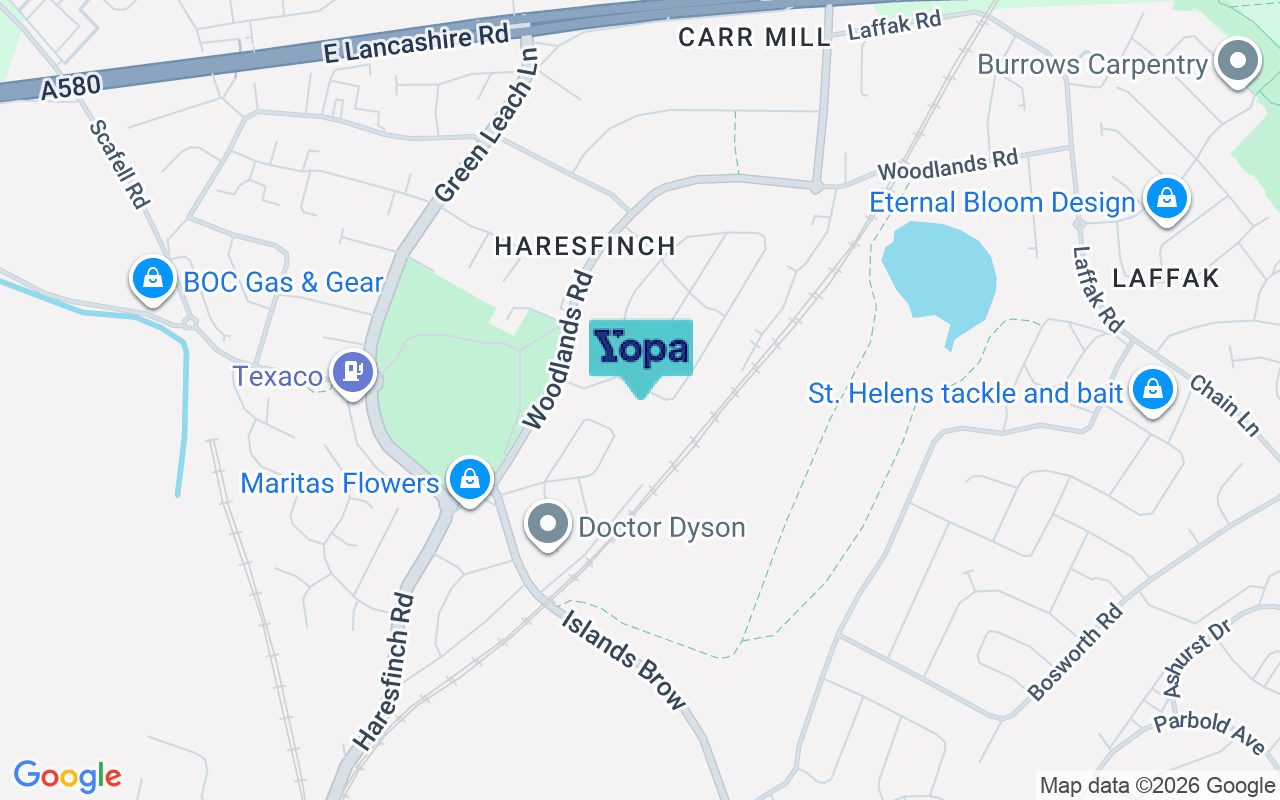 Map showing the location of WA11 9AL