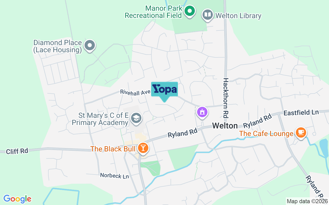Map showing the location of LN2 3TF