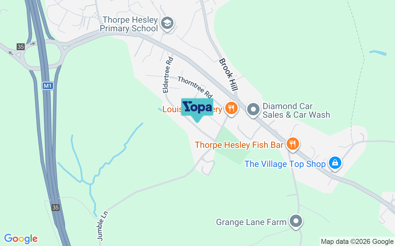 Map showing the location of S61 2TG