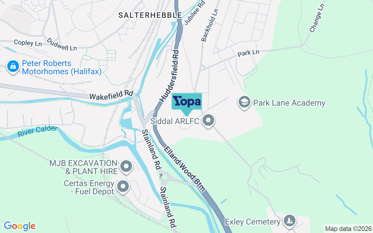 Map showing the location of HX3 9EQ