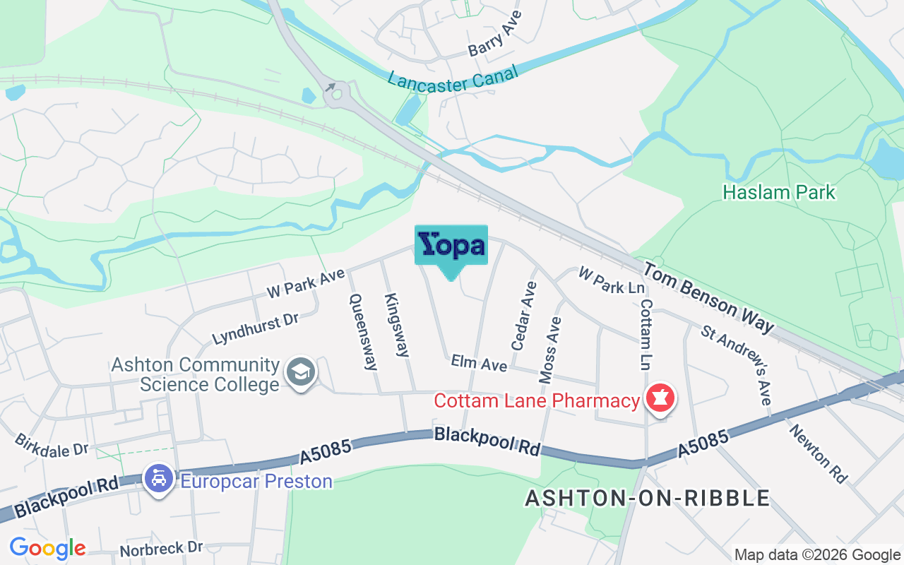 Map showing the location of PR2 1SZ