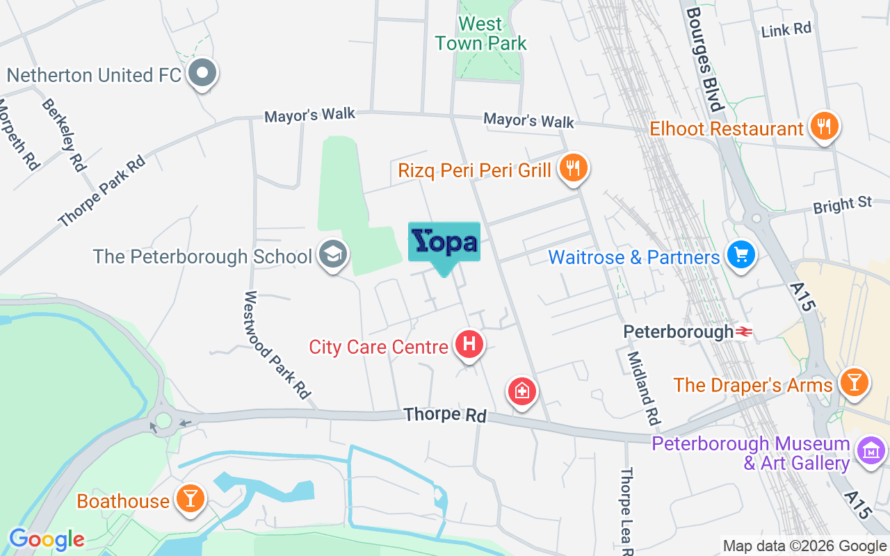 Map showing the location of PE3 6HH