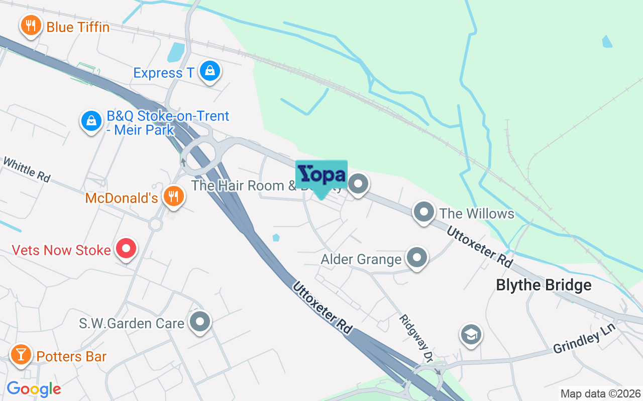 Map showing the location of ST11 9JF